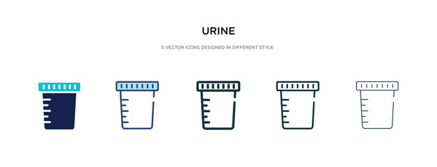 urine icon in different style vector illustration. two colored and black urine vector icons designed in filled, outline, line and stroke style can be used for web, mobile, ui - obrazy, fototapety, plakaty