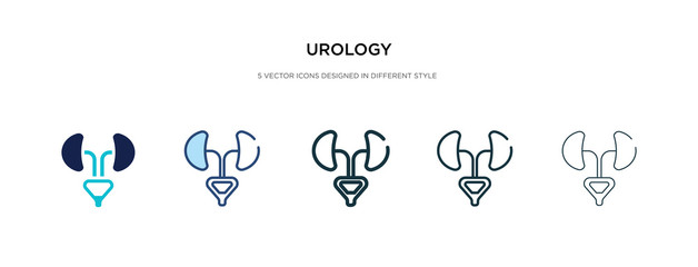 urology icon in different style vector illustration. two colored and black urology vector icons designed in filled, outline, line and stroke style can be used for web, mobile, ui - obrazy, fototapety, plakaty