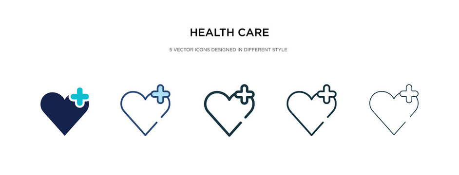 health care icon in different style vector illustration. two colored and black health care vector icons designed in filled, outline, line and stroke style can be used for web, mobile, ui