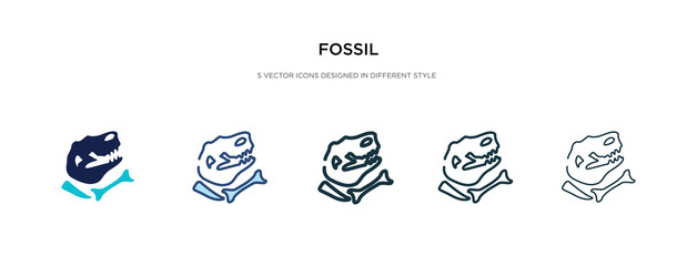 fossil icon in different style vector illustration. two colored and black fossil vector icons designed in filled, outline, line and stroke style can be used for web, mobile, ui