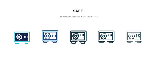 safe icon in different style vector illustration. two colored and black safe vector icons designed in filled, outline, line and stroke style can be used for web, mobile, ui