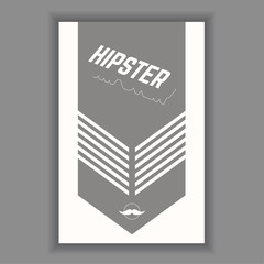 Hipster poster illustration. Retro vintage style - Vector