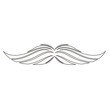 Isolated moustache image. Hipster concept - Vector illustration