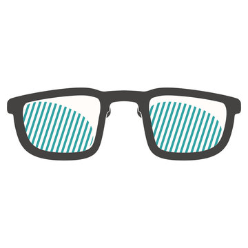 Isolated glasses image. Hipster concept - Vector illustration