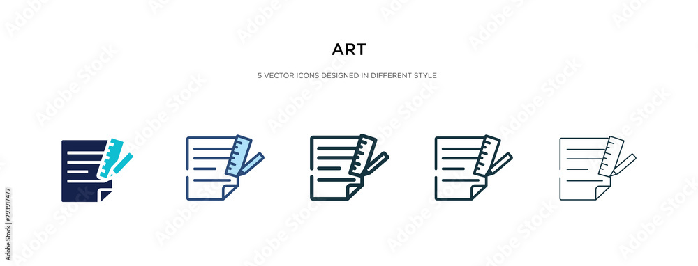 Poster art icon in different style vector illustration. two colored and black art vector icons designed in 