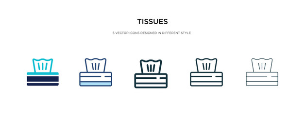 tissues icon in different style vector illustration. two colored and black tissues vector icons designed in filled, outline, line and stroke style can be used for web, mobile, ui