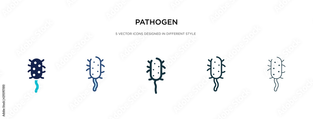 Poster pathogen icon in different style vector illustration. two colored and black pathogen vector icons de