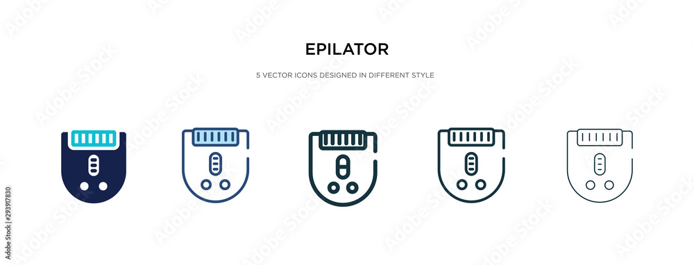 Poster epilator icon in different style vector illustration. two colored and black epilator vector icons de