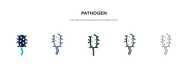 Fototapeta na wymiar pathogen icon in different style vector illustration. two colored and black pathogen vector icons designed in filled, outline, line and stroke style can be used for web, mobile, ui