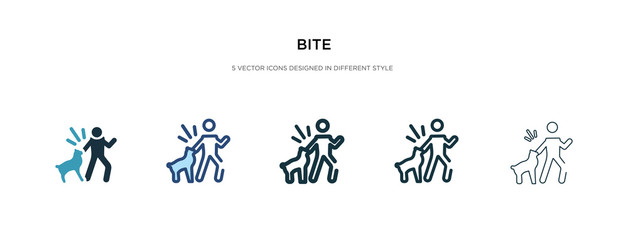 bite icon in different style vector illustration. two colored and black bite vector icons designed in filled, outline, line and stroke style can be used for web, mobile, ui
