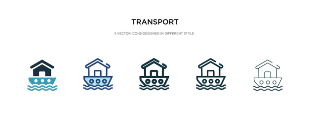 transport icon in different style vector illustration. two colored and black transport vector icons designed in filled, outline, line and stroke style can be used for web, mobile, ui