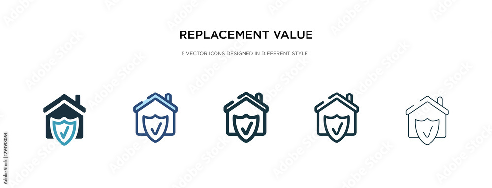 Poster replacement value icon in different style vector illustration. two colored and black replacement val
