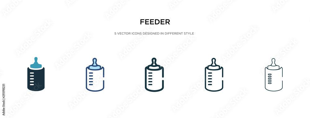 Aufkleber feeder icon in different style vector illustration. two colored and black feeder vector icons design