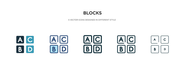 blocks icon in different style vector illustration. two colored and black blocks vector icons designed in filled, outline, line and stroke style can be used for web, mobile, ui