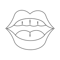 pop art mouth design