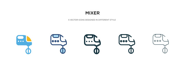 mixer icon in different style vector illustration. two colored and black mixer vector icons designed in filled, outline, line and stroke style can be used for web, mobile, ui