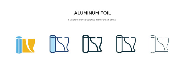 aluminum foil icon in different style vector illustration. two colored and black aluminum foil vector icons designed in filled, outline, line and stroke style can be used for web, mobile, ui