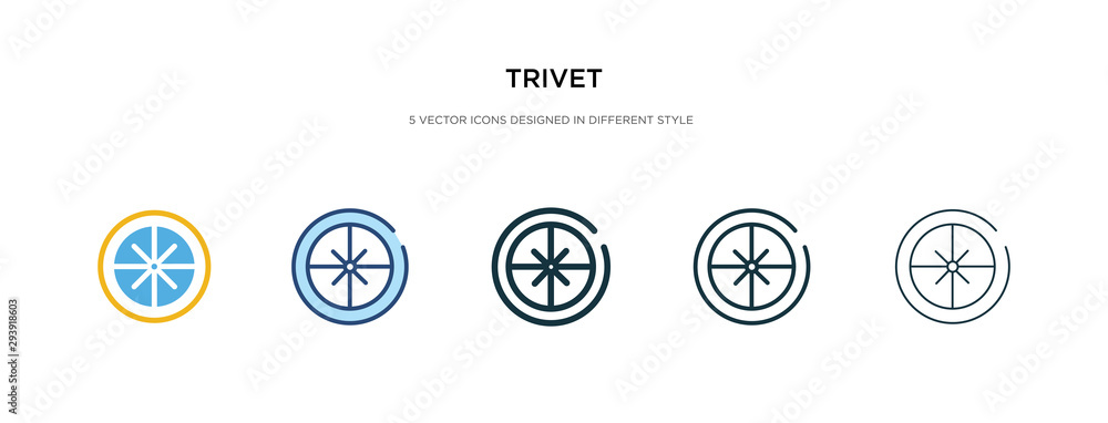 Aufkleber trivet icon in different style vector illustration. two colored and black trivet vector icons design