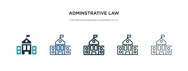 adminstrative law icon in different style vector illustration. two colored and black adminstrative law vector icons designed in filled, outline, line and stroke style can be used for web, mobile, ui