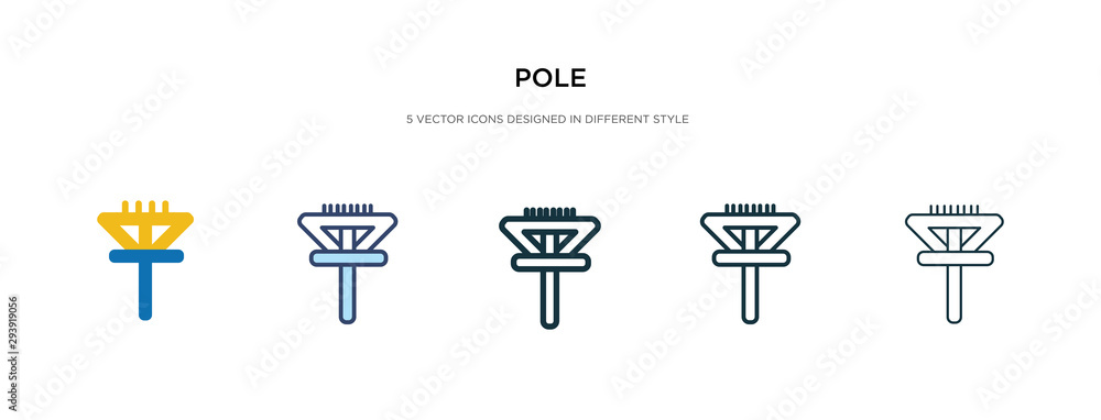 Poster pole icon in different style vector illustration. two colored and black pole vector icons designed i