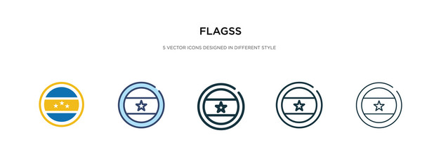 flagss icon in different style vector illustration. two colored and black flagss vector icons designed in filled, outline, line and stroke style can be used for web, mobile, ui