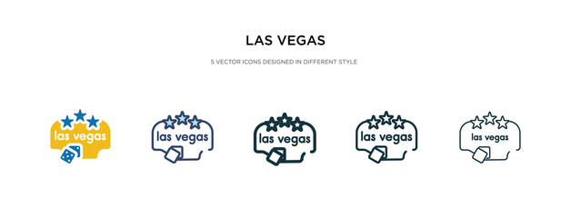 las vegas icon in different style vector illustration. two colored and black las vegas vector icons designed in filled, outline, line and stroke style can be used for web, mobile, ui