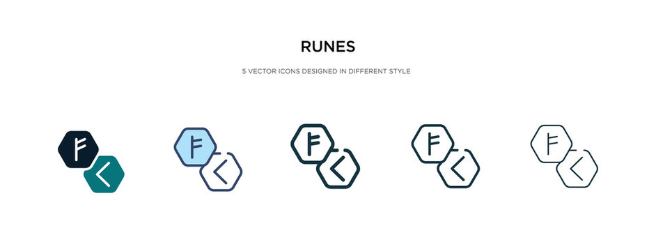 runes icon in different style vector illustration. two colored and black runes vector icons designed in filled, outline, line and stroke style can be used for web, mobile, ui