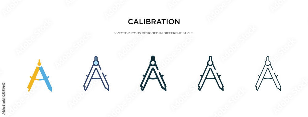 Aufkleber calibration icon in different style vector illustration. two colored and black calibration vector ic