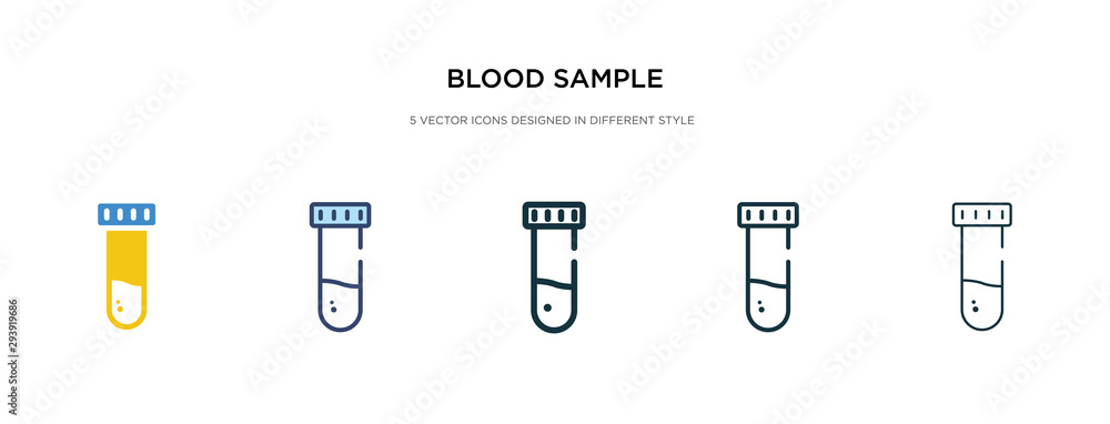 Wall mural blood sample icon in different style vector illustration. two colored and black blood sample vector 