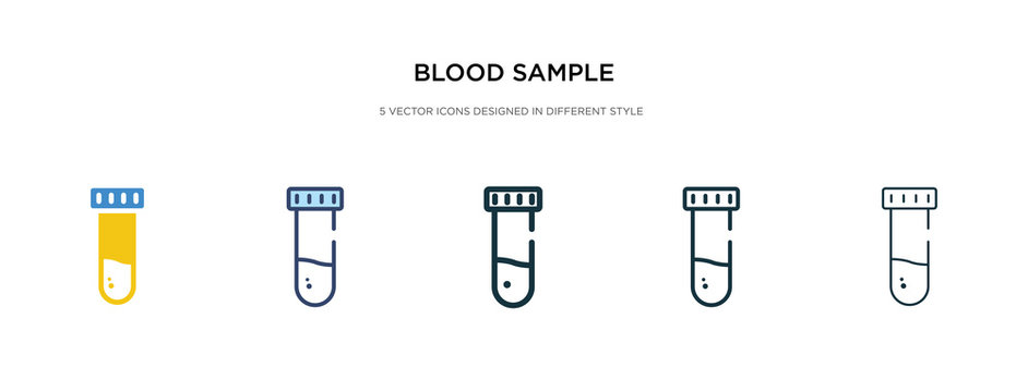 blood sample icon in different style vector illustration. two colored and black blood sample vector icons designed in filled, outline, line and stroke style can be used for web, mobile, ui