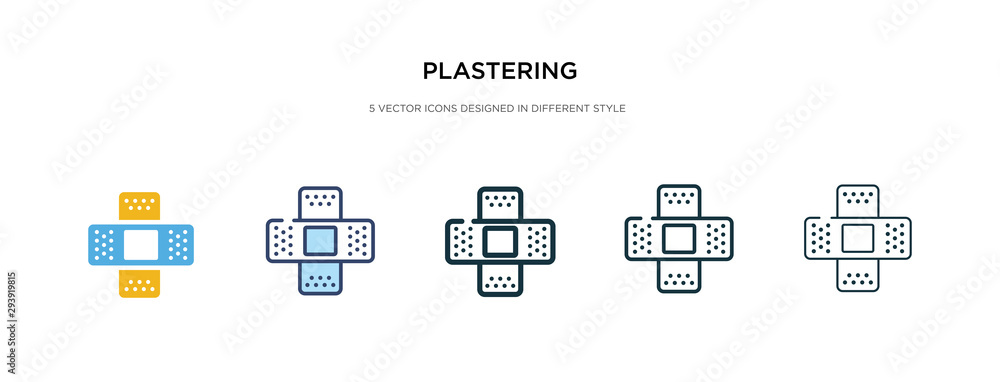 Poster plastering icon in different style vector illustration. two colored and black plastering vector icon