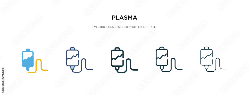Poster plasma icon in different style vector illustration. two colored and black plasma vector icons design