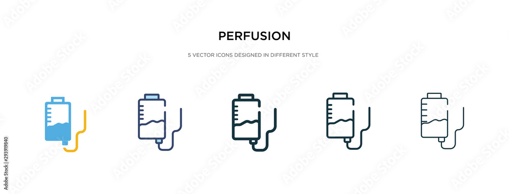 Aufkleber perfusion icon in different style vector illustration. two colored and black perfusion vector icons 
