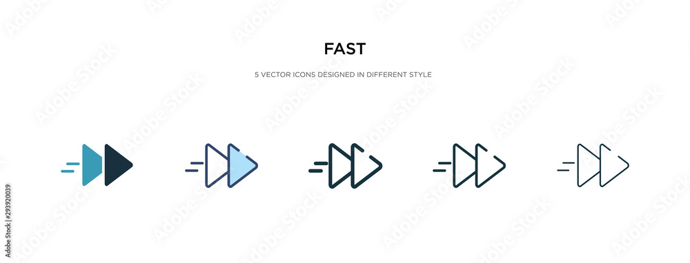Poster fast icon in different style vector illustration. two colored and black fast vector icons designed i