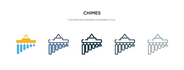 chimes icon in different style vector illustration. two colored and black chimes vector icons designed in filled, outline, line and stroke style can be used for web, mobile, ui