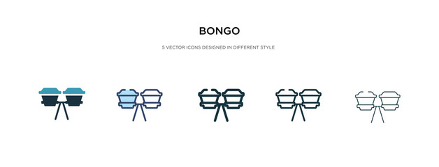 bongo icon in different style vector illustration. two colored and black bongo vector icons designed in filled, outline, line and stroke style can be used for web, mobile, ui