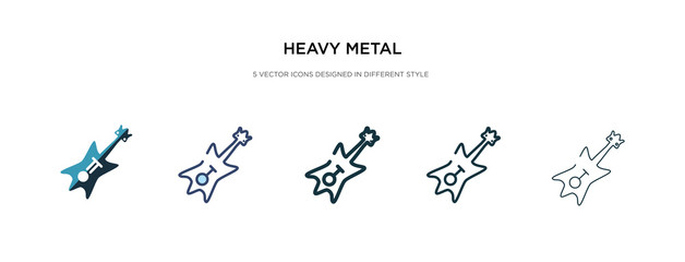 heavy metal icon in different style vector illustration. two colored and black heavy metal vector icons designed in filled, outline, line and stroke style can be used for web, mobile, ui