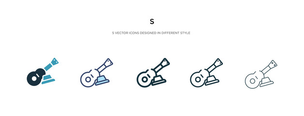s icon in different style vector illustration. two colored and black s vector icons designed in filled, outline, line and stroke style can be used for web, mobile, ui