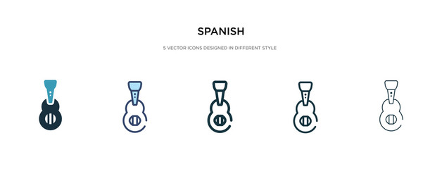 spanish icon in different style vector illustration. two colored and black spanish vector icons designed in filled, outline, line and stroke style can be used for web, mobile, ui © zaurrahimov