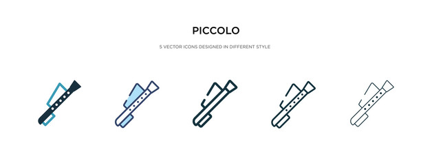 piccolo icon in different style vector illustration. two colored and black piccolo vector icons designed in filled, outline, line and stroke style can be used for web, mobile, ui