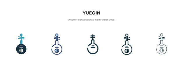 yueqin icon in different style vector illustration. two colored and black yueqin vector icons designed in filled, outline, line and stroke style can be used for web, mobile, ui