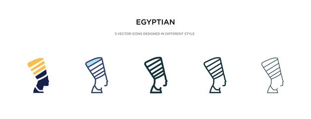 egyptian icon in different style vector illustration. two colored and black egyptian vector icons designed in filled, outline, line and stroke style can be used for web, mobile, ui