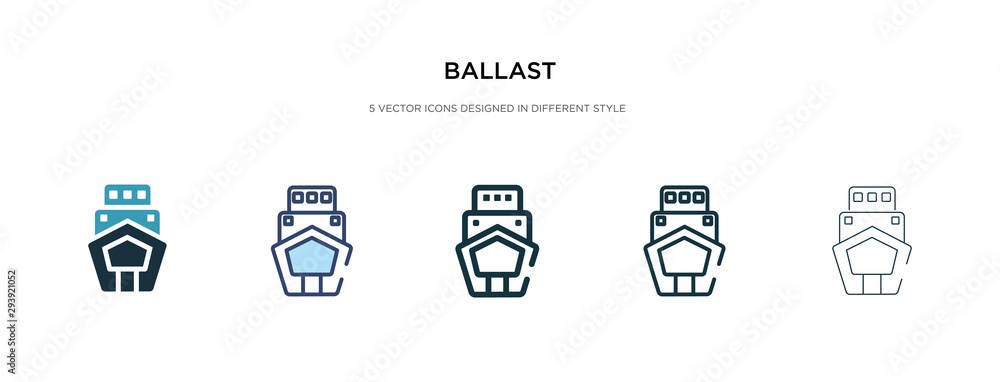 Poster ballast icon in different style vector illustration. two colored and black ballast vector icons desi