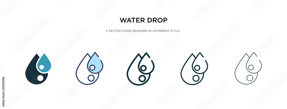 Poster water drop icon in different style vector illustration. two colored and black water drop vector icon