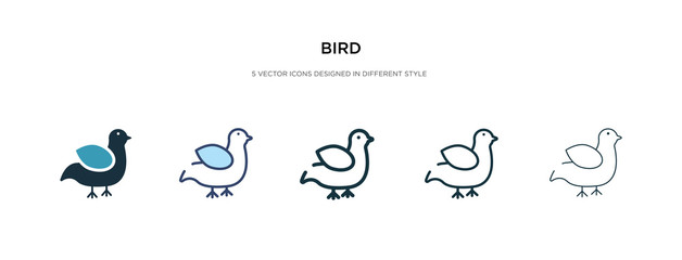 bird icon in different style vector illustration. two colored and black bird vector icons designed in filled, outline, line and stroke style can be used for web, mobile, ui