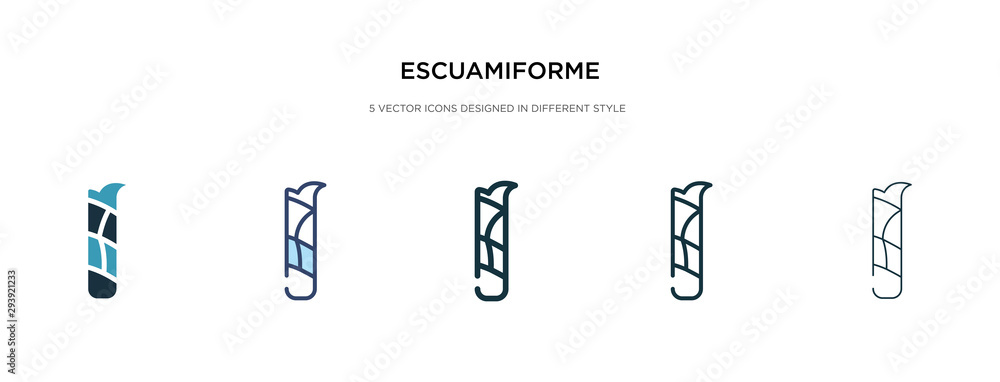 Poster escuamiforme icon in different style vector illustration. two colored and black escuamiforme vector 
