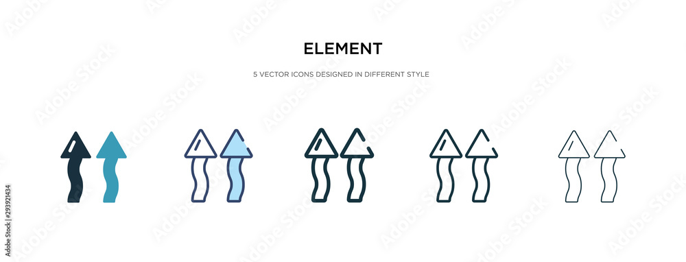 Poster element icon in different style vector illustration. two colored and black element vector icons desi