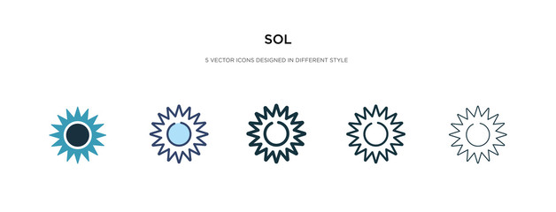 sol icon in different style vector illustration. two colored and black sol vector icons designed in filled, outline, line and stroke style can be used for web, mobile, ui