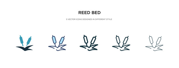 reed bed icon in different style vector illustration. two colored and black reed bed vector icons designed in filled, outline, line and stroke style can be used for web, mobile, ui