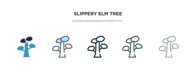 slippery elm tree icon in different style vector illustration. two colored and black slippery elm tree vector icons designed in filled, outline, line and stroke style can be used for web, mobile, ui